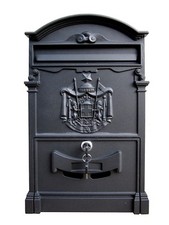 CASSETTA POSTALE PER POSTA MODELLO ARTISTICA  ROSSA NERA BIANCA ESTERNO