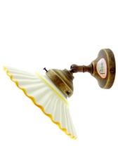 Applique ottone,appliques liberty,lampada parete da interno,piatto ceramica an15