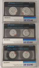 Lotto 3x SONY HF-ES 46 60 90 1986 SENZA SCRITTE musicassette vergini cassette
