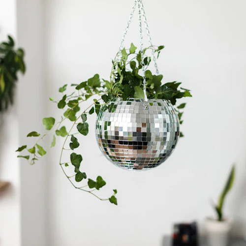 Disco ball hanging planter - disco,