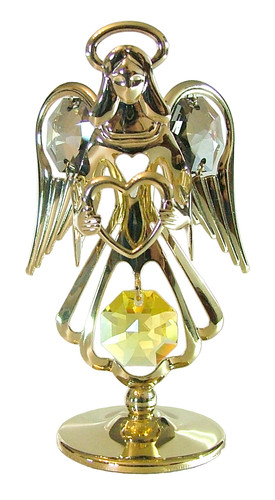 Angelo con cuore gold - con,
