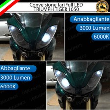 KIT FARO A LED PER TRIUMPH TIGER 1050 ANABBAGLIANTE ABBAGLIANTE 6000K NO ERROR