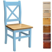 Sedia in legno blu sedia a