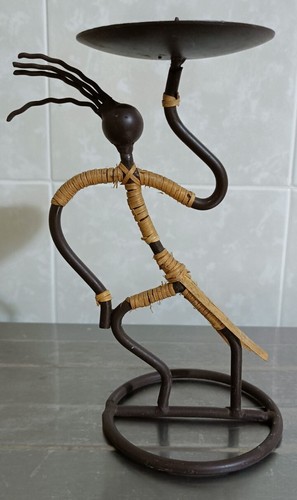 Candelabro ferro battuto uomo - ferro,