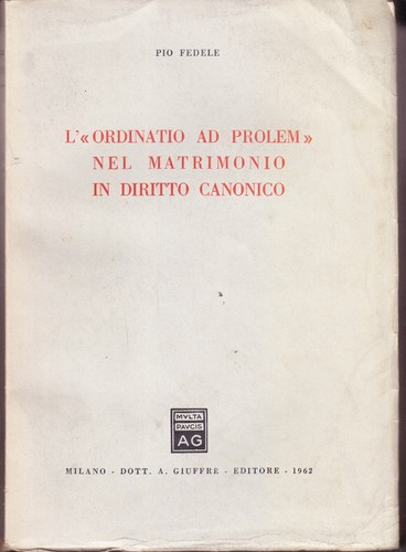 Ordinatio prolem nel - ad, prolem"