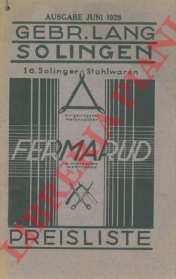 Gebr lang solingen - lang.,