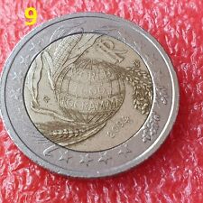 Moneta RARA 2 € euro ERRORE CONIO COMMEMORATIVA 2004 WORLD FOOD PROGRAMME