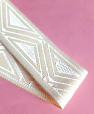 1 m rete fissa larghezza 35 mm colore naturale bianco lana cotone/nylon geome...