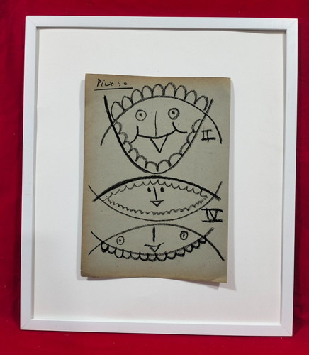 Pablo picasso pastel paper - on,