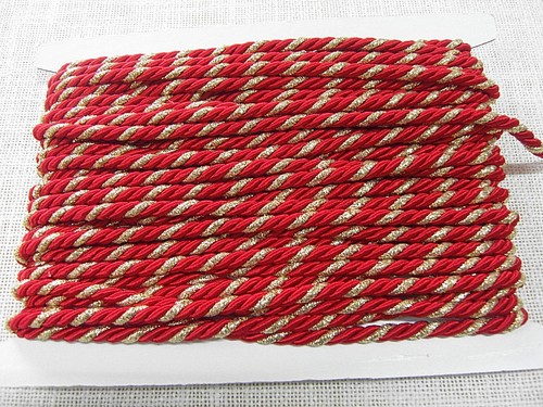 Cordoncino rosso oro - cordoncino, rosso/oro