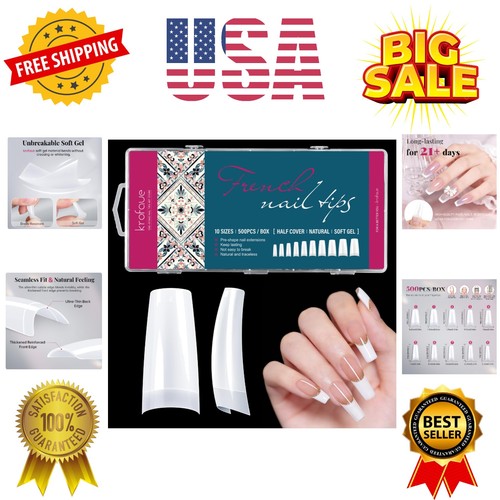 500pcs punte unghie finte lady - 500pcs,
