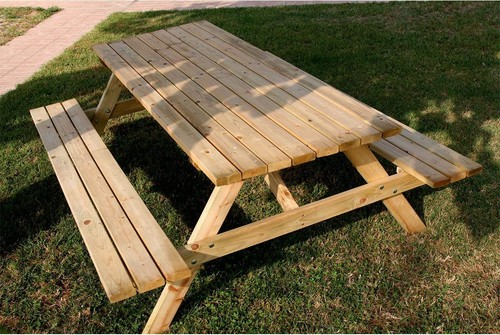 Set pic nic legno levigato - set, in