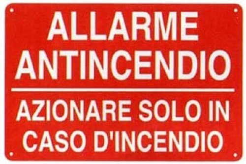 Cartello segnaletico allarme - cartello,