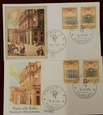 C148 - Coppia di Buste Primo Giorno di Emissione "Teatro alla Scala"