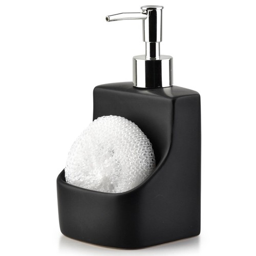 Dosatore sapone ceramica nero - ceramica,