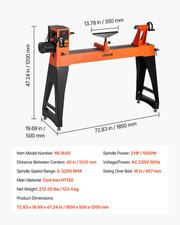 Tornio VEVOR 1500W Tornio