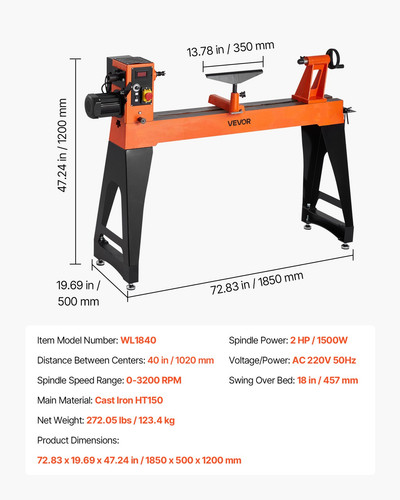 Tornio vevor 1500w - vevor,
