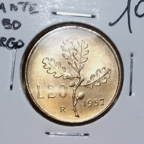 Lire 1957gambo del - 20,