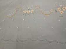 lenzuola una piazza e mezza ricamato a mano  senza federa