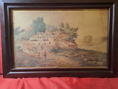Quadro antico acquerello - quadro, antico.