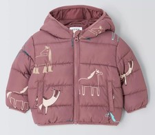 Giacca puffer cavallo rosa