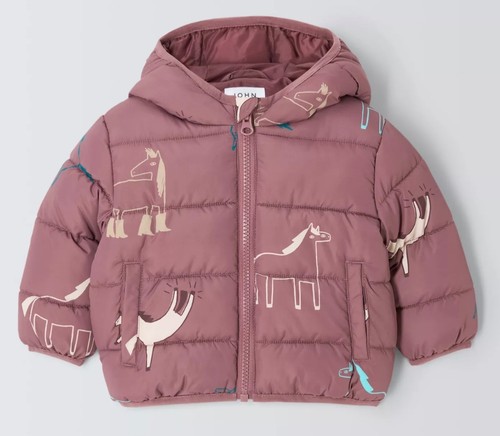 Giacca puffer cavallo rosa