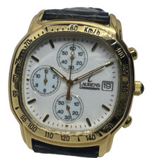 Laurens 17114 orologio cronografo placcato oro giallo mvt Miyota OS10 35mm n.o.s