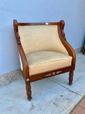 Poltrona Impero in Mogano Francese - Restaurata (in corso d'opera)_car 3223