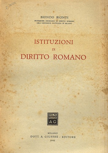 Istituzioni diritto romano - diritto, romano.