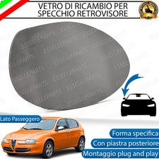 SPECCHIETTO ALFA 147 FINO AL 2008 VETRO SPECCHIO RETROVISORE DESTRO TERMICO