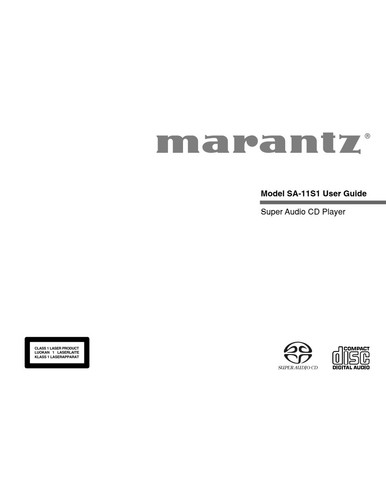 Marantz sa11s1 player - marantz,