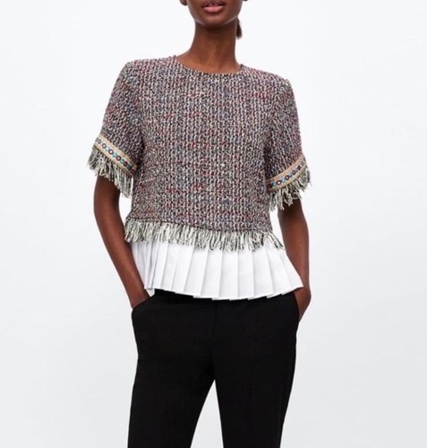 Top donna zara - zara, testurizzato