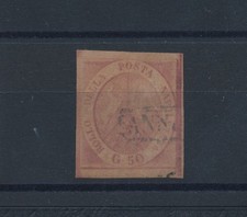 1858, NAPOLI, n.14, 50 grana ROSA Brunastro, firmato Enzo Diena in grande