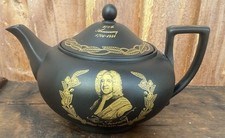 Teiera Wedgwood Basalto Nero Commemorativa 275° Anniversario Twinings Tea Thomas