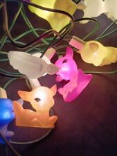 Luci Natale 10 Piccole Renne Decorazioni Albero Vintage Raro Collezione 