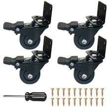 Set di 4 Rotelle per Mobili con Freno,Ruote per Carrello Carichi Pesanti a L 