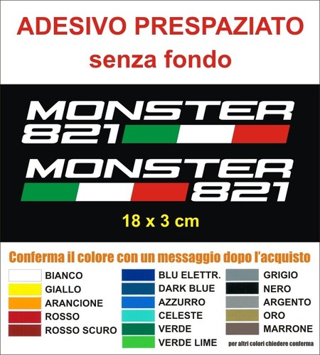 Adesivi ducati monster 821 kit - 821,