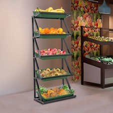 Espositore per vendita al dettaglio, scaffale per mercato, cesto snack frutta verdura 5 livelli USA