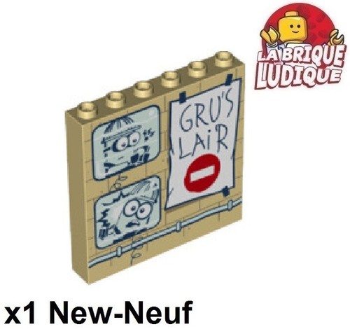 Lego pannello 1x6x5 muro - 1x,