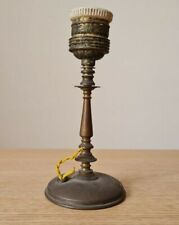 Antico Candeliere candelabro in bronzo del fine 800 con porta lampadina