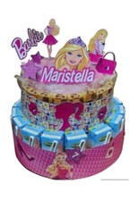 TORTA MERENDINE E SUCCHI TEMA BARBIE PER 20 BAMBINI SPEDIZIONE GRATUITA
