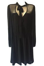 RED VALENTINO ABITO/VESTITO/DRESS DONNA/WOMEN ORIGINALE NERO TG.L 44IT