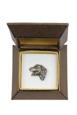 Levriero Irlandese,Irish Wolfhound II - Hundebrosche IN Scatola Regalo,Elegante