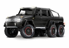 TRAXXAS MERCEDES BENZ TRX-6 6x6 Nero G 63 AMG + Kit Luci 1/10 88096-4 G63