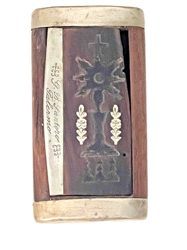 Antica tabacchiera legno - antica,