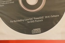 Dell Application Cyberlink PowerDVD DX 8.1 Reinstallazione CD ORIGINALE