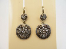 ORECCHINI SUD ITALIA ORO EPOCA ANNI '20 CON DIAMANTI OLD GOLD EARRINGS DIAMONDS