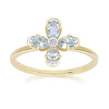 Anello In Topazio E Diamante