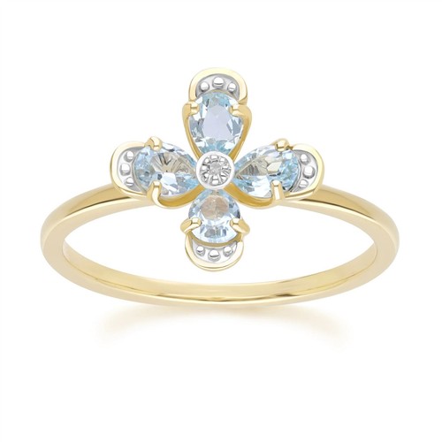 Anello topazio diamante - in,