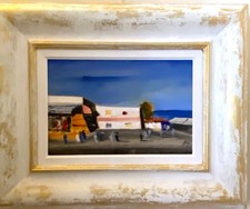 SALVATORE MAGAZZINI -SHARM EL SHEIK - Olio Tavola cm 20x30 - CORNICE ARTIGIANALE